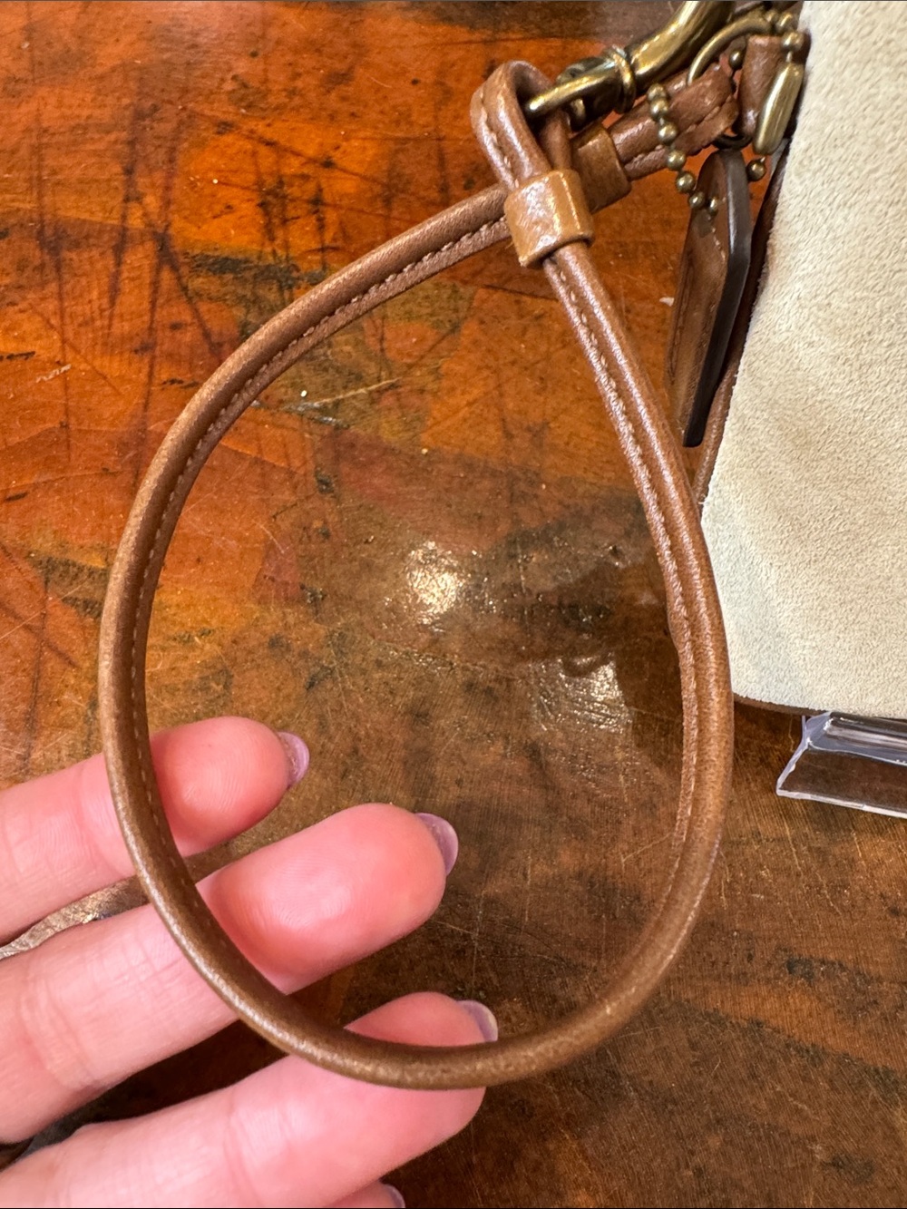 Vintage Coach Suede Corset Laced Wristlet (Style 7139) - Picture 3 of 13